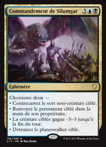 Commandement de Silumgar, carte Magic C17 195 — extension Commander 2017