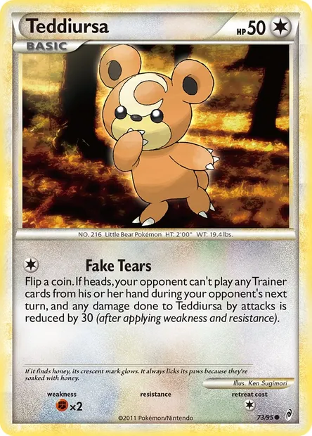Teddiursa, Pokémon card CL 73 — Call of Legends set