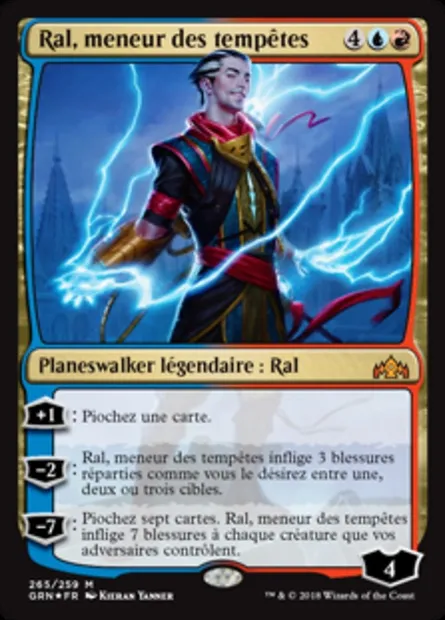 Ral, meneur des tempêtes, carte Magic GRN 265 — extension Les Guildes de Ravnica