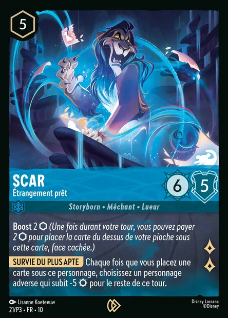 Scar - Étrangement prêt, carte Disney Lorcana P3-021 — extension P3