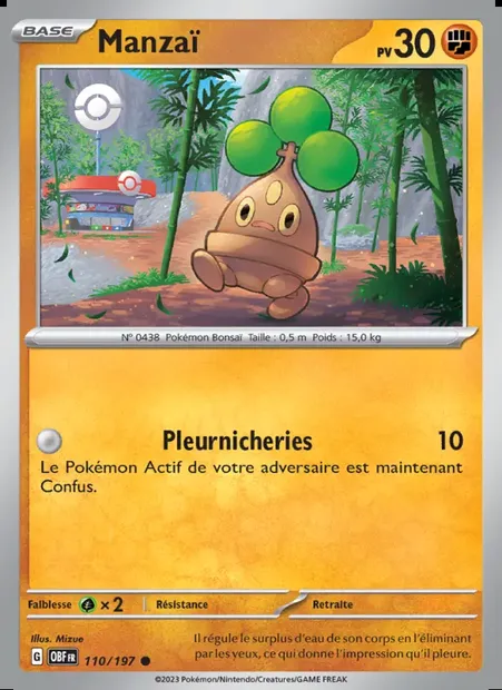 Manzaï, carte Pokémon OBF 110 — extension Flammes Obsidiennes