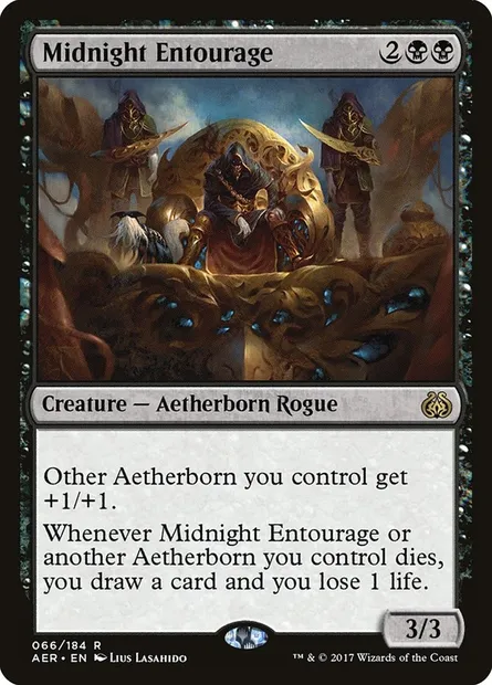 Midnight Entourage, Magic card AER 66 — Aether Revolt set
