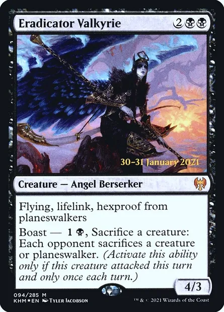 Eradicator Valkyrie, Magic card PKHM 94s — Kaldheim Promos set