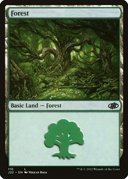 Forest, Magic card J22 110 — Jumpstart 2022 set