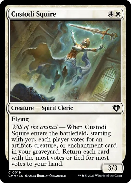 Custodi Squire, Magic card CMM 19 — Commander Masters set