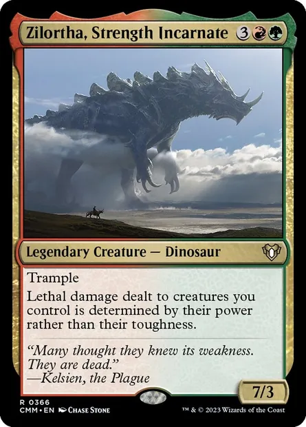 Zilortha, Strength Incarnate, Magic card CMM 366 — Commander Masters set