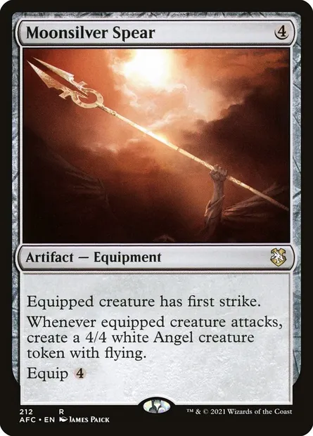 Moonsilver Spear, Magic card AFC 212 — Forgotten Realms Commander set