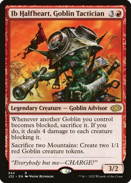 Ib Halfheart, Goblin Tactician, Magic card J22 554 — Jumpstart 2022 set