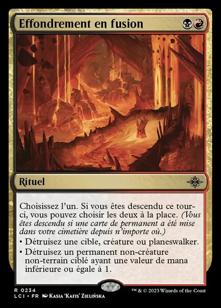 Effondrement en fusion, carte Magic LCI 234 — extension The Lost Caverns of Ixalan