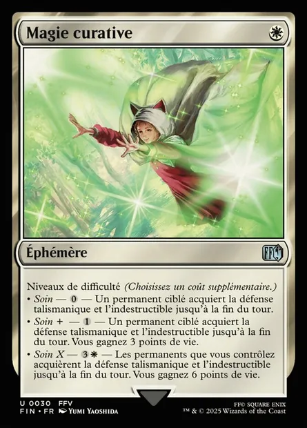 Magie curative, carte Magic FIN 30 — extension Final Fantasy