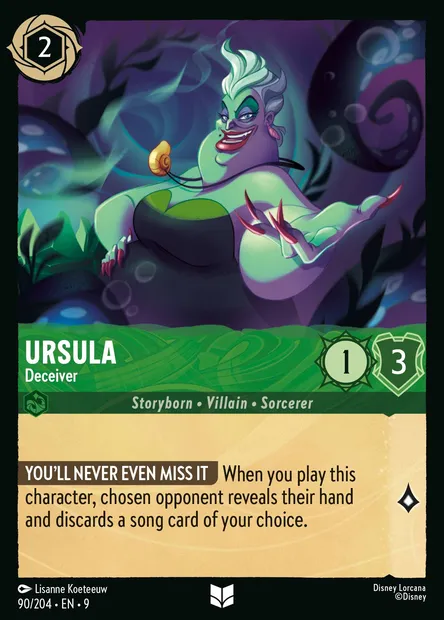 Ursula - Deceiver, Disney Lorcana card CH9-090 — Fabled set