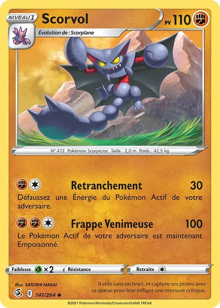 Scorvol, carte Pokémon FST 141 — extension Poing de Fusion