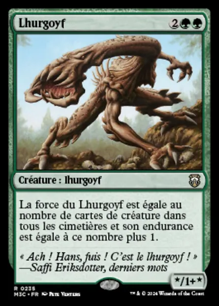 Lhurgoyf, carte Magic M3C 235 — extension Modern Horizons 3 Commander