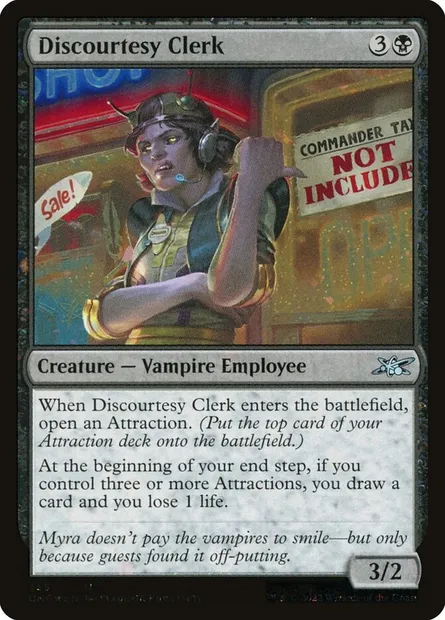 Discourtesy Clerk, Magic card UNF 356 — Unfinity set