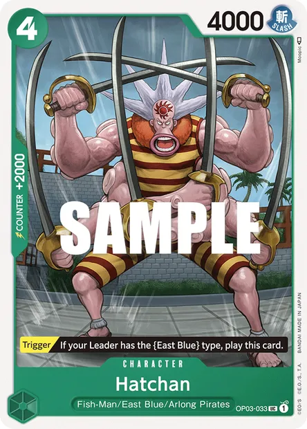 Hatchan, One Piece card OP03-033 — PILLARS OF STRENGTH set