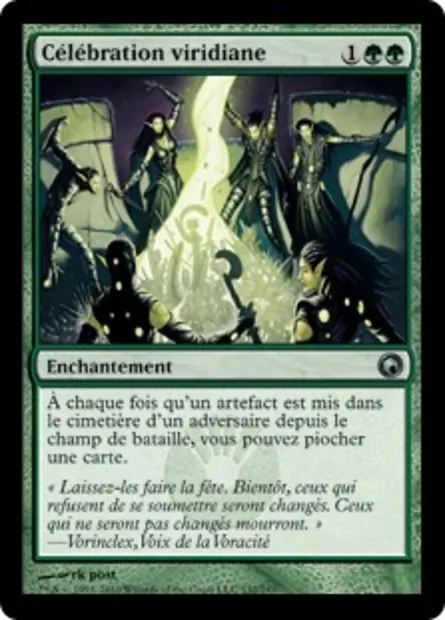 Célébration viridiane, carte Magic SOM 132 — extension Cicatrices de Mirrodin