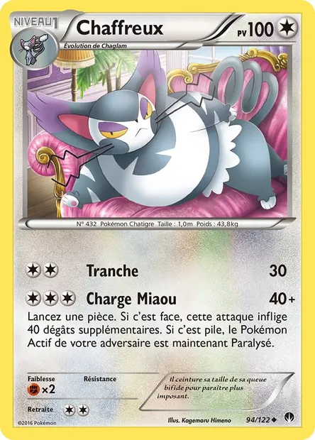 Chaffreux, carte Pokémon BKP 94 — extension Rupture Turbo