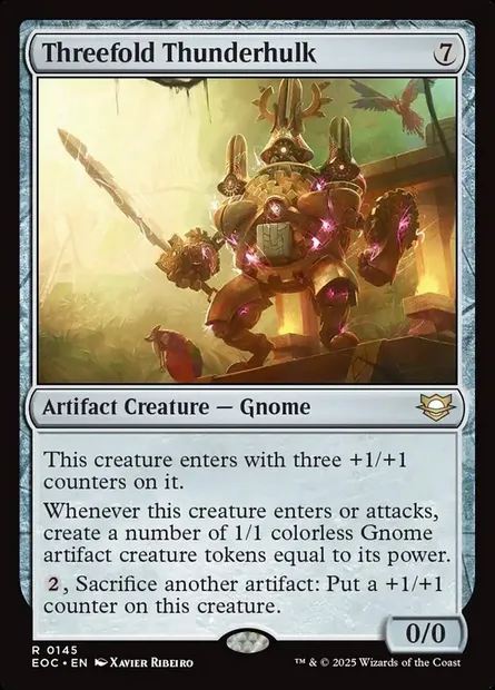 Threefold Thunderhulk, Magic card EOC 145 — Edge of Eternities Commander set