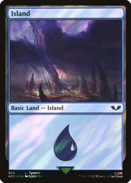 Island, Magic card 40K 309★ — Warhammer 40,000 Commander set