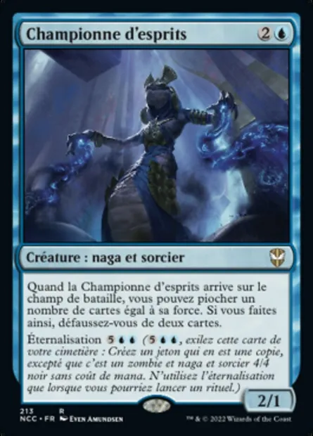 Championne d'esprits, carte Magic NCC 213 — extension New Capenna Commander