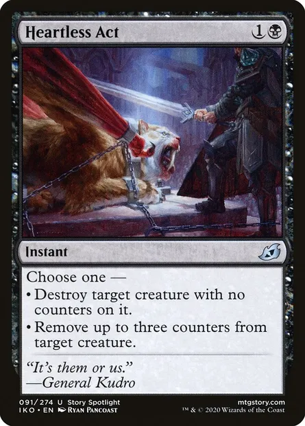 Heartless Act, Magic card IKO 91 — Ikoria: Lair of Behemoths set