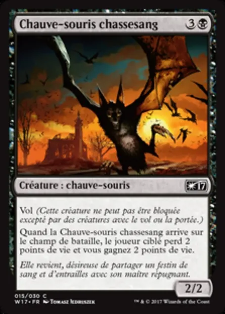 Chauve-souris chassesang, carte Magic W17 15 — extension Welcome Deck 2017