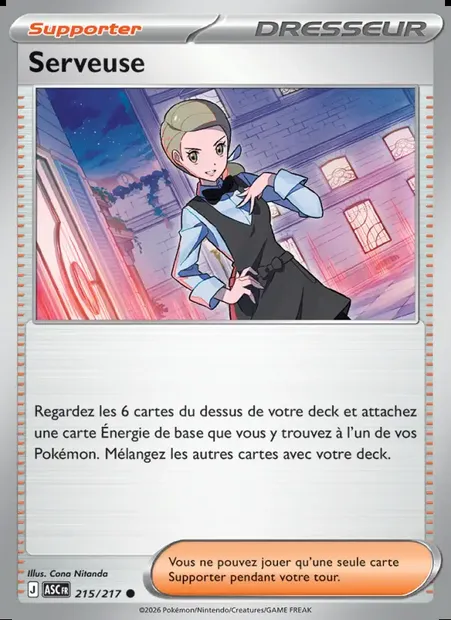 Serveuse, carte Pokémon ASC 215 — extension Héros Transcendants