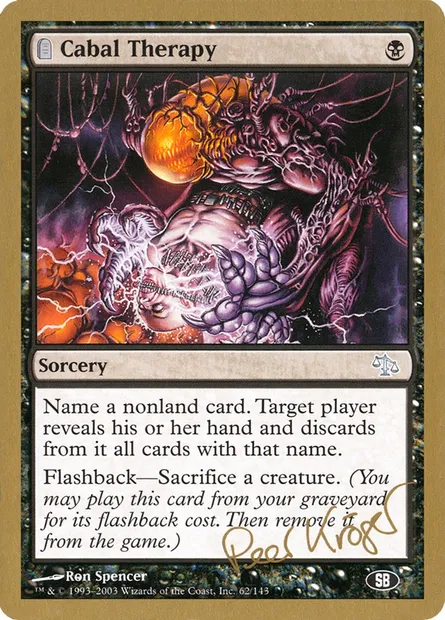 Cabal Therapy, Magic card WC03 pk62sb — World Championship Decks 2003 set