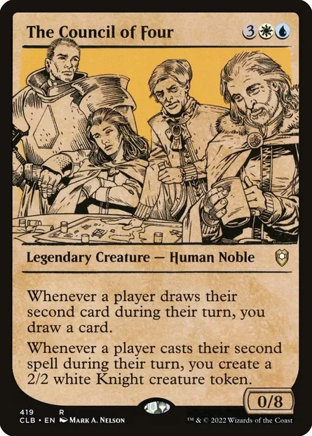 The Council of Four, Magic card CLB 419 — Commander Legends: Battle for Baldur's Gate set
