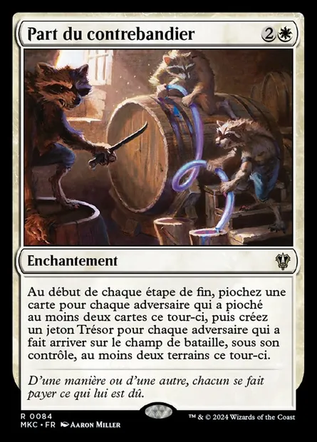 Part du contrebandier, carte Magic MKC 84 — extension Murders at Karlov Manor Commander