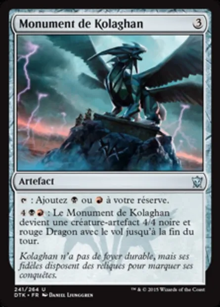 Monument de Kolaghan, carte Magic DTK 241 — extension Les Dragons de Tarkir