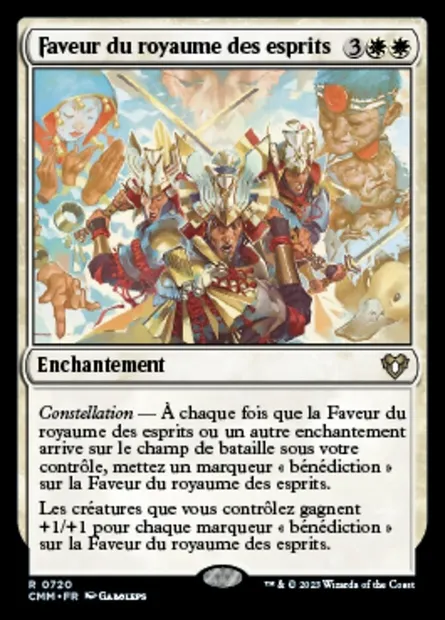 Faveur du royaume des esprits, carte Magic CMM 720 — extension Commander Masters