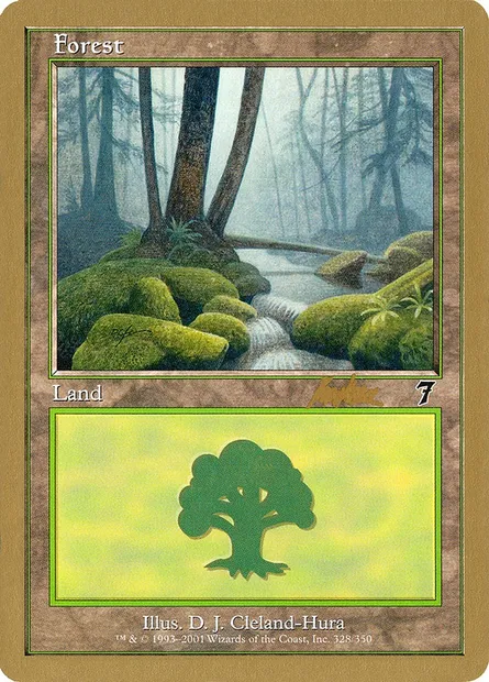 Forêt, carte Magic WC02 bk328 — extension World Championship Decks 2002