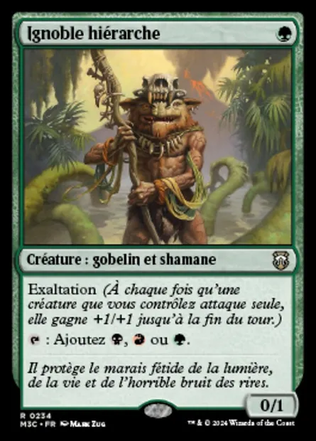 Ignoble hiérarche, carte Magic M3C 234 — extension Modern Horizons 3 Commander