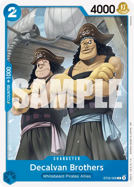 Decalvan Brothers, One Piece card ST22-008 — Ace & Newgate set