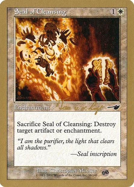 Sceau de nettoiement, carte Magic WC00 tvdl18sb — extension World Championship Decks 2000