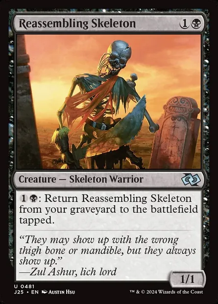 Reassembling Skeleton, Magic card J25 481 — Foundations Jumpstart set