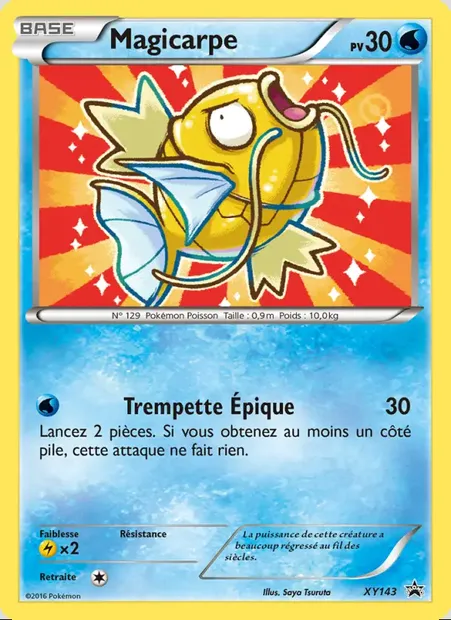 Magicarpe, carte Pokémon XY 143 — extension Promo XY