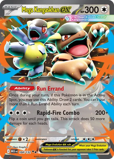 Mega Kangaskhan ex, Pokémon card MEG 104 — Mega Evolution set