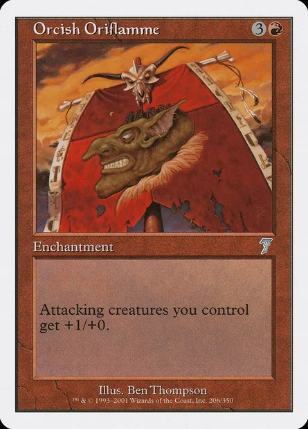 Oriflamme orque, carte Magic 7ED 206 — extension Septième Edition