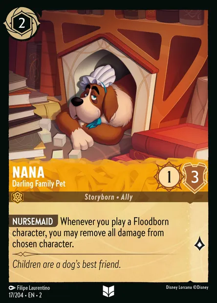 Nana - Darling Family Pet, Disney Lorcana card CH2-017 — Rise of the Floodborn set