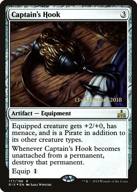 Crochet du capitaine, carte Magic PRIX 177s — extension Rivals of Ixalan Promos
