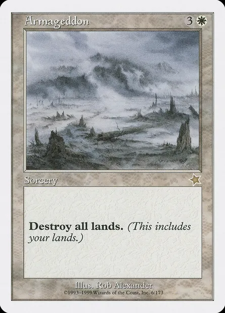 Armaguedon, carte Magic S99 6 — extension Starter 1999