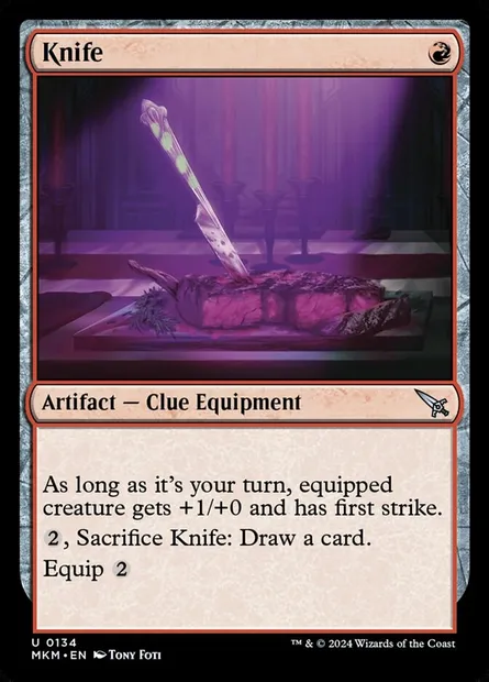 Knife, Magic card MKM 134 — Murders at Karlov Manor set
