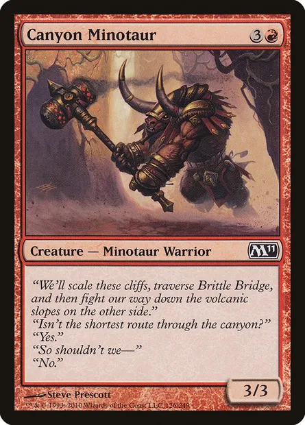 Canyon Minotaur, Magic card M11 126 — Magic 2011 set