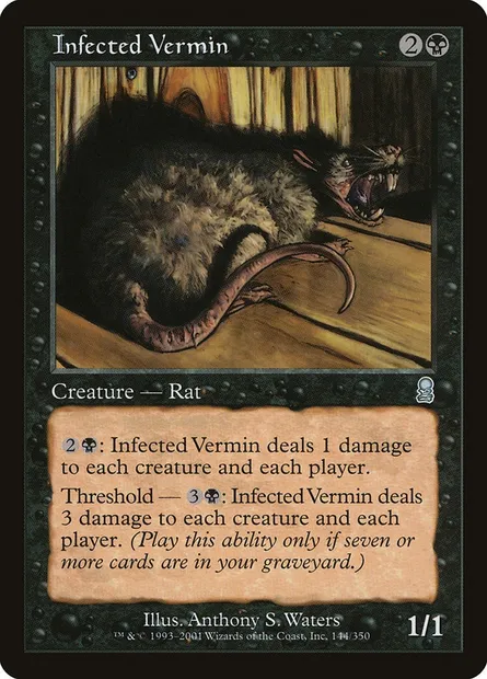 Infected Vermin, Magic card ODY 144 — Odyssey set