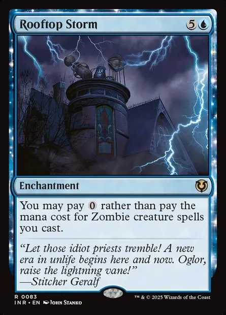 Rooftop Storm, Magic card INR 83 — Innistrad Remastered set