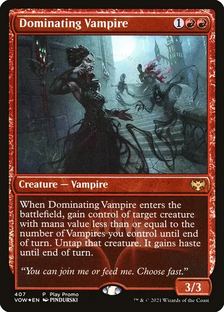 Dominating Vampire, Magic card VOW 407 — Innistrad: Crimson Vow set