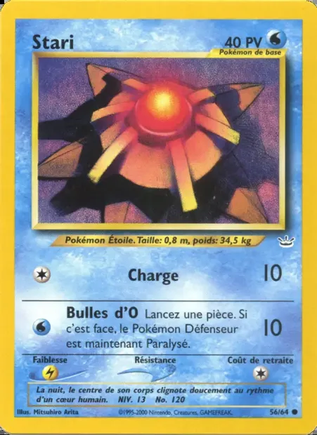 Stari, carte Pokémon NR 56 — extension Neo Revelation