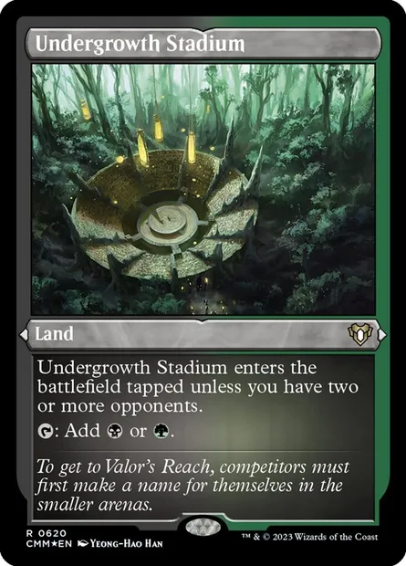 Undergrowth Stadium, Magic card CMM 620 — Commander Masters set